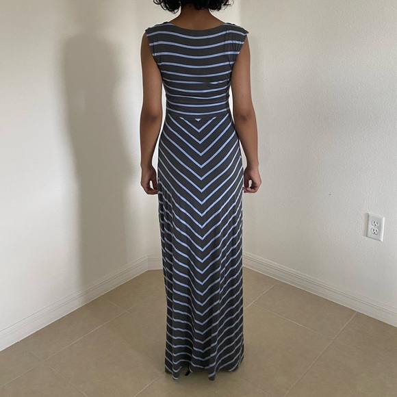 Grey and Blue Maxi Dress, Small - Picture 2 of 6